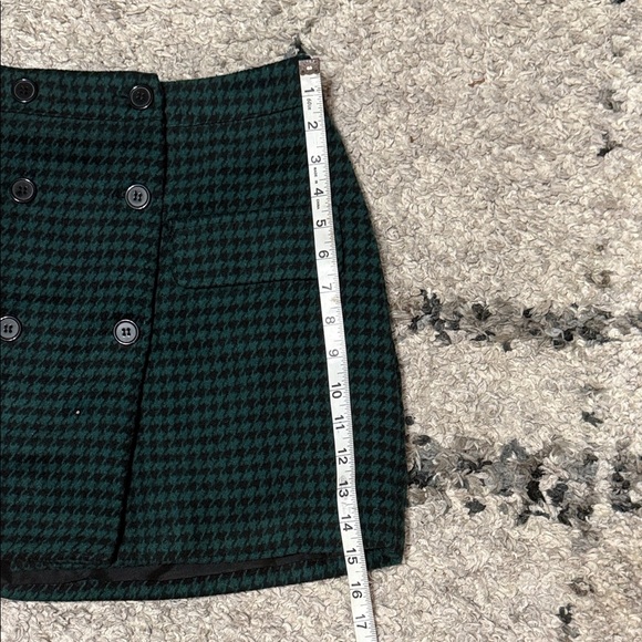 TWEED Forever 21 Dark Green Checkered Mini Skirt - Picture 5 of 10